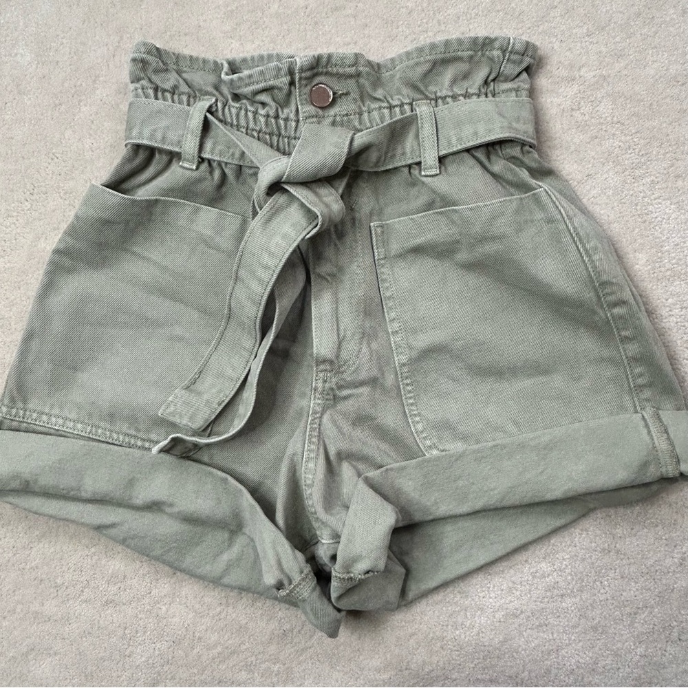 Zara paper bag shorts size 2